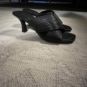 Elegant Black Women's Heeled Sandals